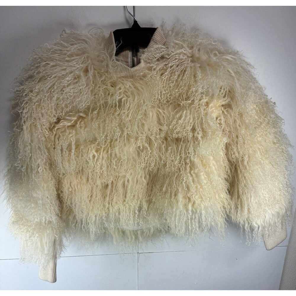 Topshop Unique RARE Sheepskin Fur Jacket Size: Small (4-6)
